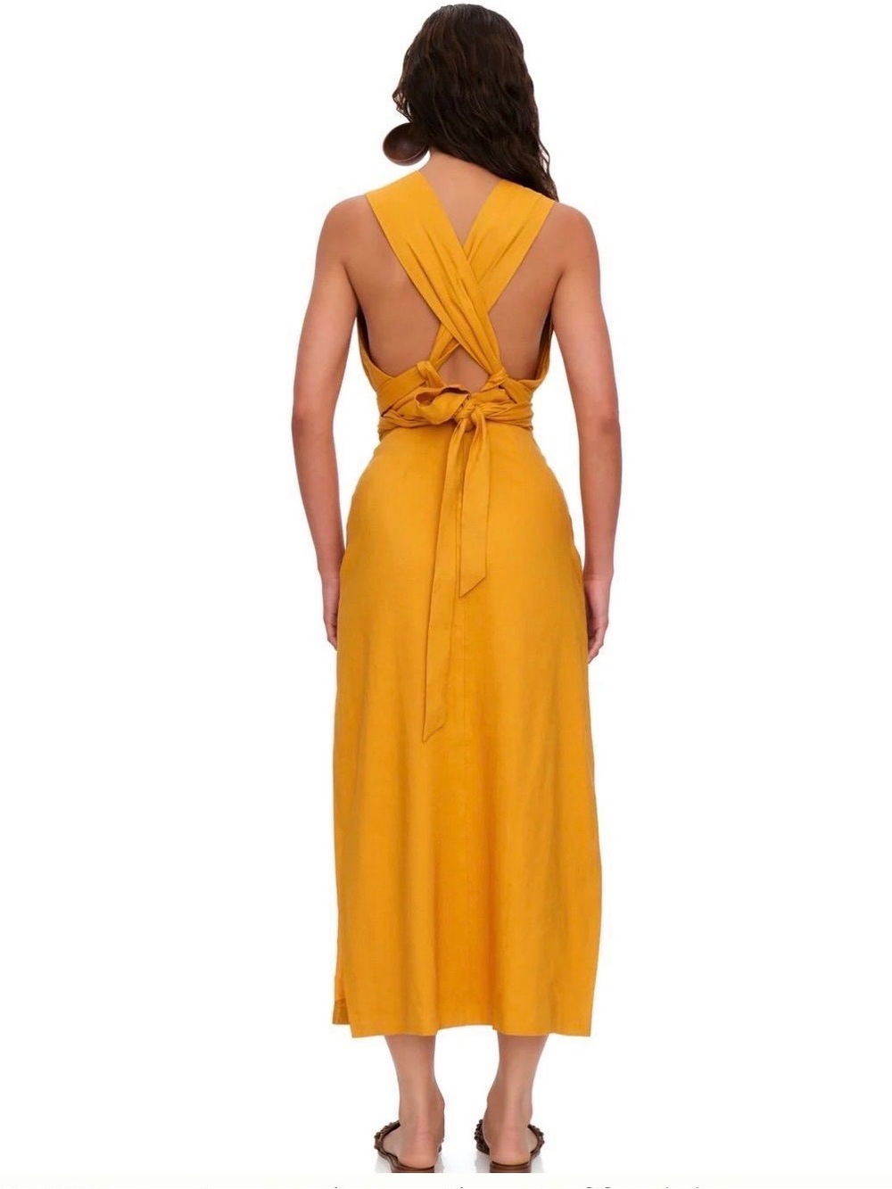 NWT Andrea Iyamah Zado Dress in Gold ~ Size M | MSRP $385 - Picture 2 of 3
